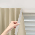 Portable Light Blocking Curtains Self-Stick Design, Removable Adhesive Window by Sovtfides