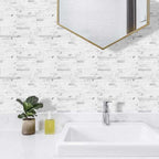 AULIGET Faux Stone Peel and Stick Backsplash, PVC Mixed Metal Wall Tiles Stick - Image 4