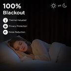 CUCRAF Blackout Curtains 96 inch Length 2 Panels Set, Rod Pocket Room Darkening - Image 2