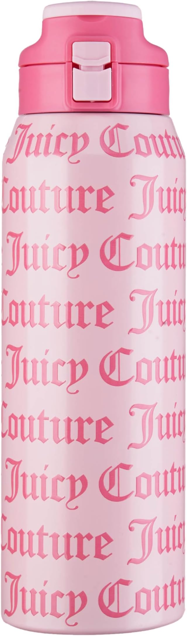 Juicy Couture Glam Getaway Logo 32oz Tumbler with Flip Top Lid, Pink