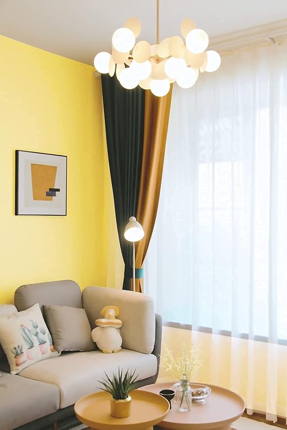 Dimoon 78.7''x17.7'' Yellow Peel and Stick Wallpaper Contact Paper Modern Self - Image 5