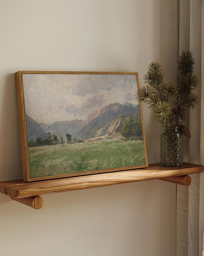 InSimSea Framed Canvas Wall Art Vintage Decor, Retro Landscape Canvas Wall Art - Image 2