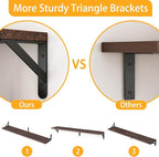 YGEOMER Floating Shelves for Wall, 35in Brown Wall Shelves for Living Room - Image 3