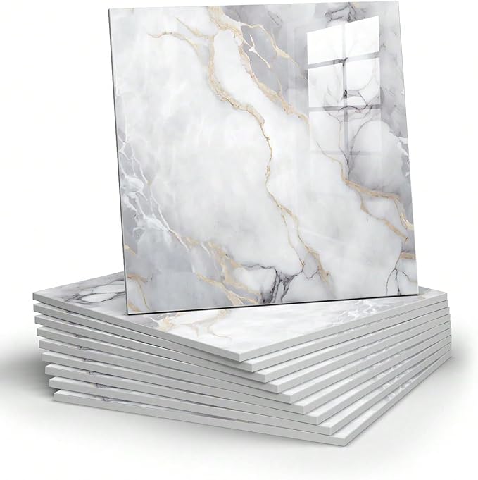 Chejiaye 22pcs Marble Peel and Stick Backsplash Surface Waterproof Wall Panels - Image 10