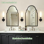 MOKATNG Wall Sconces Set of Two, Matte Black Bathroom Sconces - Image 3