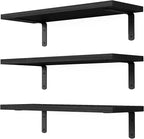 DOLLFIO Floating Shelves, 3 Sets Wall Wooden Shelves by DOLLFIO