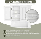 Smuxee White Bathroom Cabinet Wall Mounted, Small Bathroom Medicine Cabinet - Image 4
