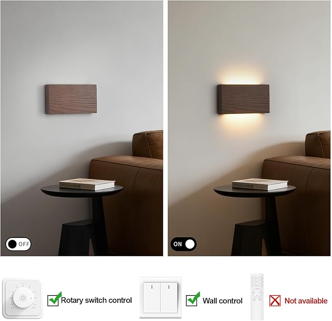Wood Wall Sconce Indoor Wall Lights Hardwired 2 Pack Up and Down，wall Lights - Image 7