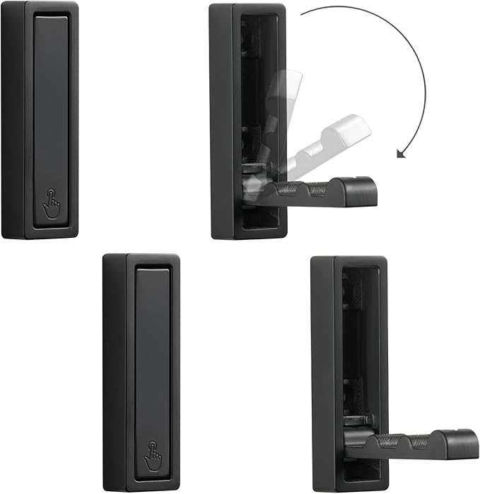 Folding Wall Hooks, Heavy Duty Zinc Alloy No Rust Fold Up Hooks - Image 2