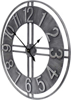 30 inch Large Wall Clock Decorative Solid Metal Retro Decor - Image 3