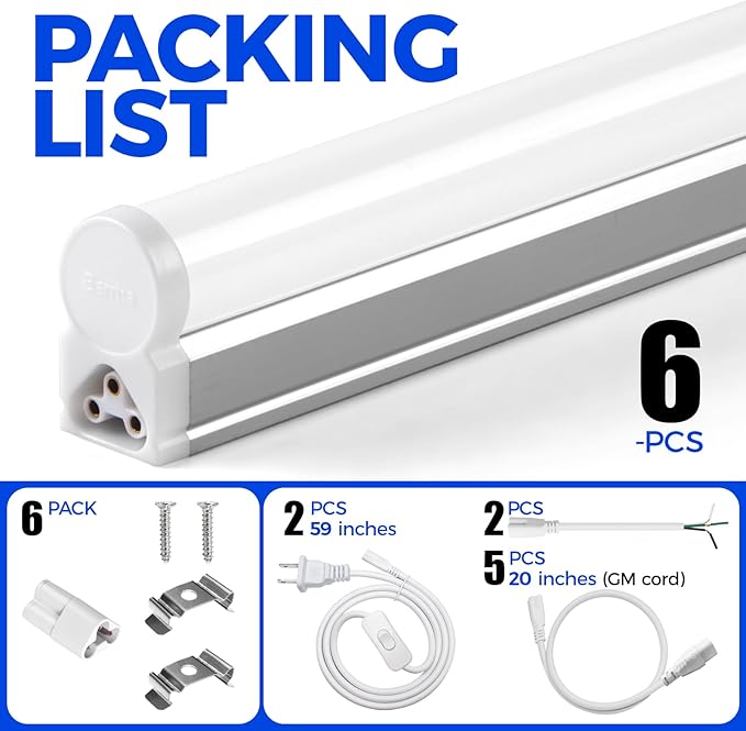 Barrina T5 4FT LED Shop Light, Ceiling Commercial Bay Light - Image 8