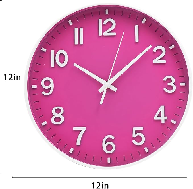 HZDHCLH Wall Clocks Battery Operated 12 inch Silent Non Ticking Modern Wall - Image 6