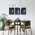 GUBIYU Premium Navy Blue Wall Art Set of 3, Large Dining Room Kitchen Signs - Image 4
