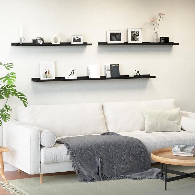Boswillon 47.2 Inches Long Floating Shelves Wall Mounted, 2 Set Modern Wall - Image 2