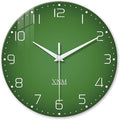 XNM Green Glass Big Wall Clock Battery Operated 20 Inch Modern Clock by XNMwallclock