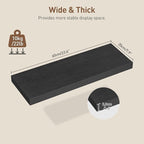RALGEND Floating Shelves for Wall, 1.5" Thick Wall Shelf Set of 3 - Image 3