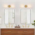 Wall Sconces Set of Two, Hardwired Brushed Gold Bathroom Sconces Wall Lighting - Image 7