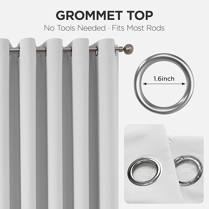 Joydeco Blackout Door Curtain for Doorway Privacy 84 Inches Long, Grommet - Image 9