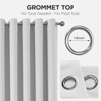Joydeco Blackout Patio Sliding Door Curtains 90 Inches Long, Grommet Privacy - Image 7