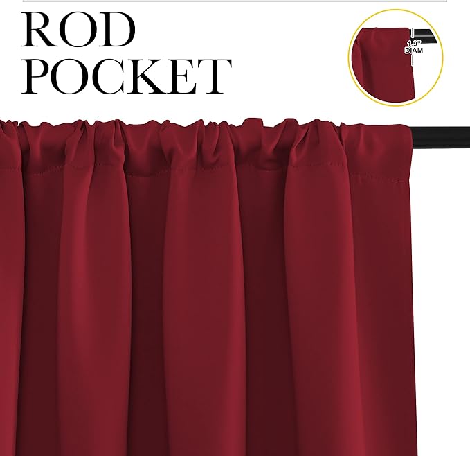 NICETOWN 30 inch Curtains for Small Windows, Thermal Insulated Privacy Short - Image 3