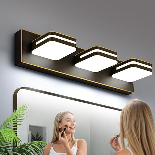 360° Rotate LED Bathroom Vanity Light Fixtures, 1300LM Acrylic Brown and Gold by Torondo