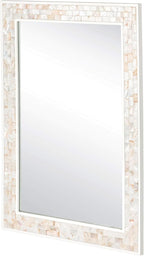 Tanmicoshomy 20x 28 Inch Rectangle Wall Mirror, Natural Shell Framed - Image 7