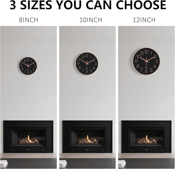 Silent Wall Clocks Battery Operated 8 Inch, Analog Wall Clock - Image 8