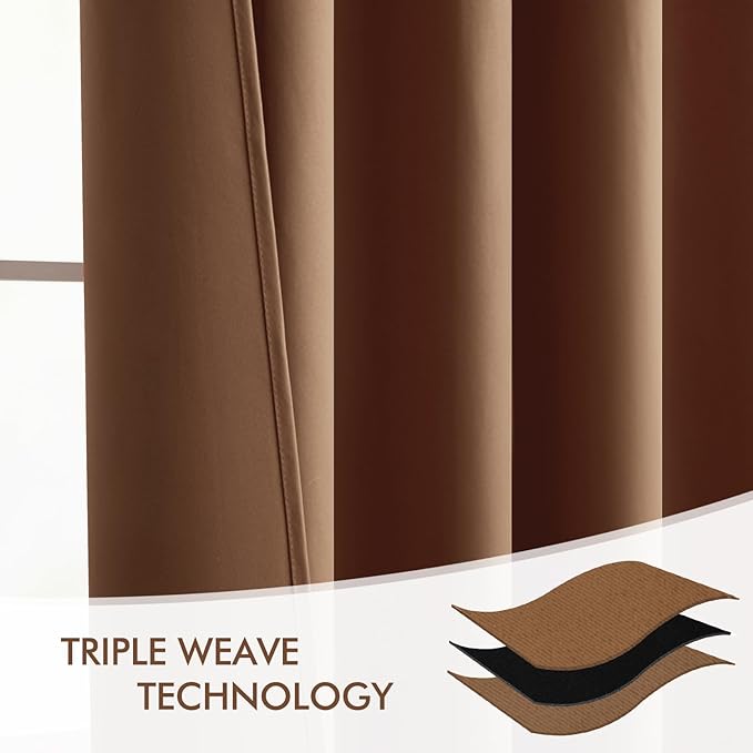 MIULEE Back Tab Blackout Curtains 108 Inch Long 2 Panels Set - Image 7