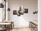 Wieco Art Large Size Decorative Elegant Flowers 4 Panels 100% Hand-painted - Image 5