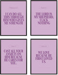 Locomiss Purple Christian Wall Art Decor Posters, Minimalist Jesus Scripture by Unknown