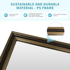 Retro Copper Effect Framed Wall Mirror, 32x40 Rectangle Mirror, - Image 4