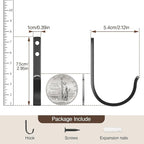 Wall Hooks for Hanging Towel/Coat - 22LB Screw in Metal Hanger Wall Mount - Image 4