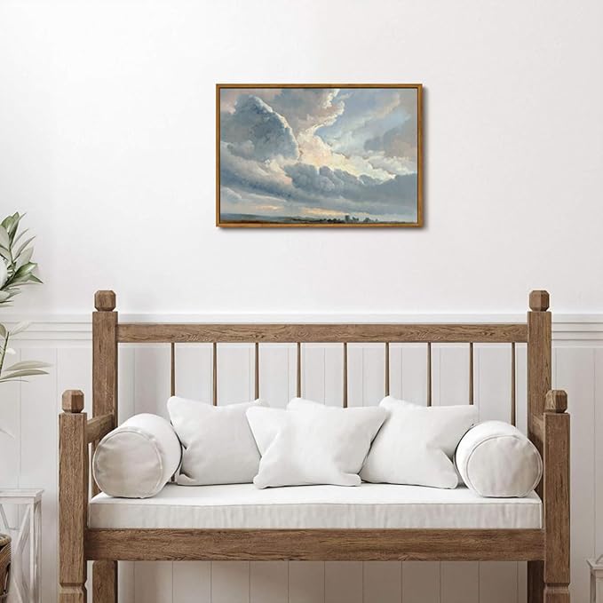 OIQArtOIQ Vintage Landscape Canvas Wall Art Framed Natural Scenery Painting - Image 6