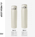 Simple Modern Mesa Loop Water Bottle with Covered Straw and Handle | 24oz Cup Holder Friendly Insulated Stainless Steel Bottles for Travel, Sports and School | Cashew