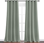 NICETOWN Greyish Green Blackout Curtains 108" Long - Image 2