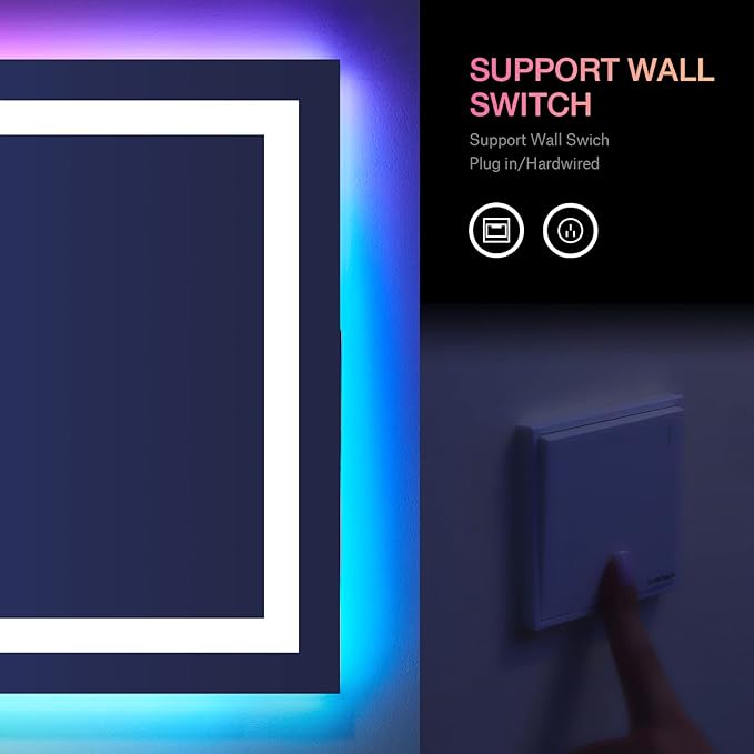 LOAAO 50"X30" LED Bathroom Mirror - Image 7