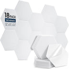 18 Pack Hexagon Acoustic Panels, Self-Adhesive Acoustic Wall Panels by AUSLET