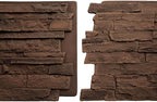 EverStone Acadia Ledge Faux Stone Panel, Weathered Brown Color - Image 8