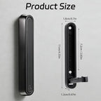 Dntorx 2 Pcs Extended Folding Coat Hooks Wall Mounted, 4.33 in Black Foldable - Image 2