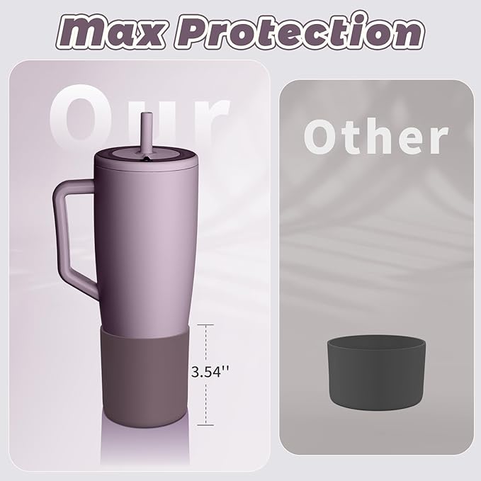 Tall Silicone Boot Compatible with Brumate Era 40 oz 30 oz Tumbler with Handle, Protective Anti-Slip & Anti-Scratches Cover Bumper Accessories