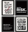 DSHFG Inspirational Office Motivational Wall Art Decor Prints Set of 4 by Unknown