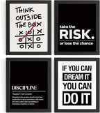 DSHFG Inspirational Office Motivational Wall Art Decor Prints Set of 4 by Unknown