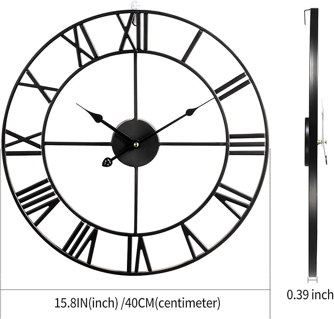 LEIKE 16" Large Wall Clocks Battery Operated, Round Modern Silent Non-Ticking - Image 4