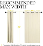 NICETOWN Beige Room Darkening Curtains 78" Long - Image 7