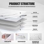 Chejiaye 10pcs Marble Peel and Stick Backsplash Waterproof Washroom Wall Panels - Image 5
