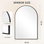 Arched Bathroom Mirror for Wall, HD Glass Over Sink for Bathroom - Image 7