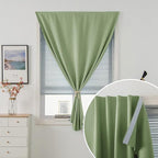 Thermal Blackout Curtains with Self-Adhesive Tape, No Rod No Drill Easy Install - Image 2
