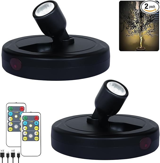 HAMVIDNE LED Spotlights, Rechargeable Battery Picture Lights, Uplighting Indoor by HAMVIDNE