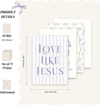 LARTSFRO Coquette Purple Bow Jesus Wall Art Decor Posters, Inspirational Bible - Image 2