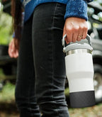 Upgrade 2PCS Protective Silicone Boot Bumper for Stanley Quencher Adventure 40oz 30oz IceFlow 20oz 30oz Tumbler, Water Bottle Bottom Sleeve Cover Accessories for Stanley Mug Cup(Dark Red)